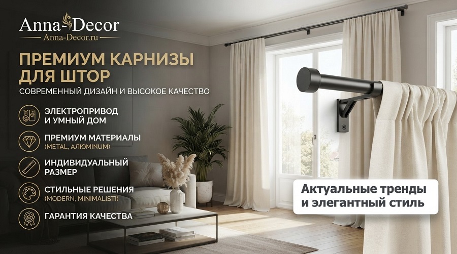 Карнизы для штор потолочные, двухрядные, трехрядные